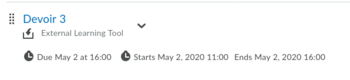 Screenshot of the section of the Module for the
	      assignments devoted to the new assignment