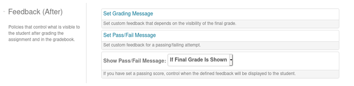 Screenshot of the fifth section of the tab Properties to
       create an assignment